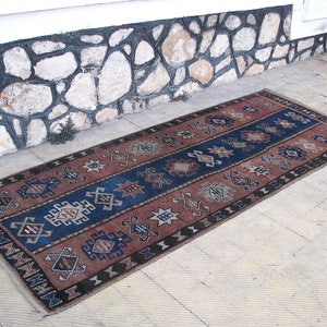 5x11 Türkischer Teppich 5x12 Vintage Pastell Breiter Flur Läufer,, Antiker Oushak Läufer für Küche, Eingangsbereich, Korridor