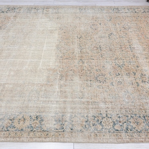 Oushak Muted Rug 8x11 Neutral Large Rug 9x13,Vintage Oversize Rug,Turkish Faded Rug,Antique Large Rug,Big size Rug,Floral Rug 8.4x11.4 Feet