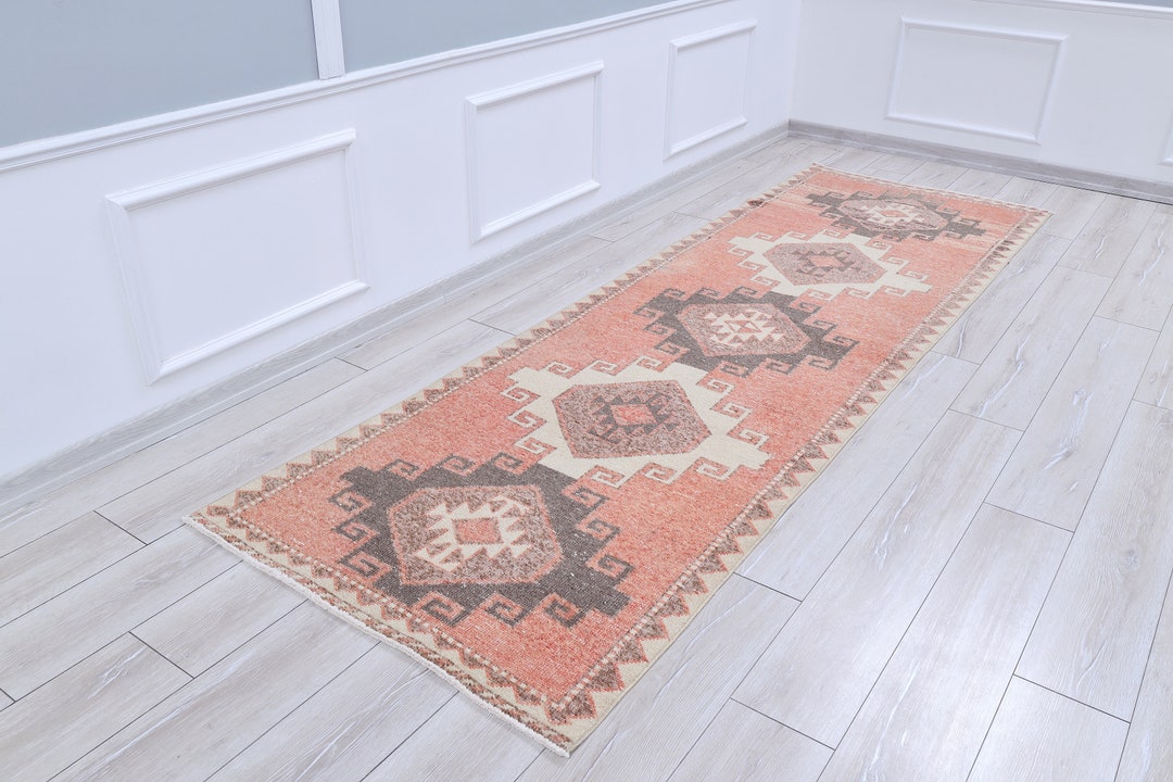 Pastel Turkish Runner, Kitchen Runner Rug, Wool Hand Knotted Corridor ...
