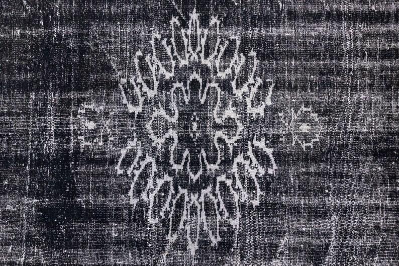 Turkish Rug Black and White Bohemian Rug Saloon Tapisrugs Etsy