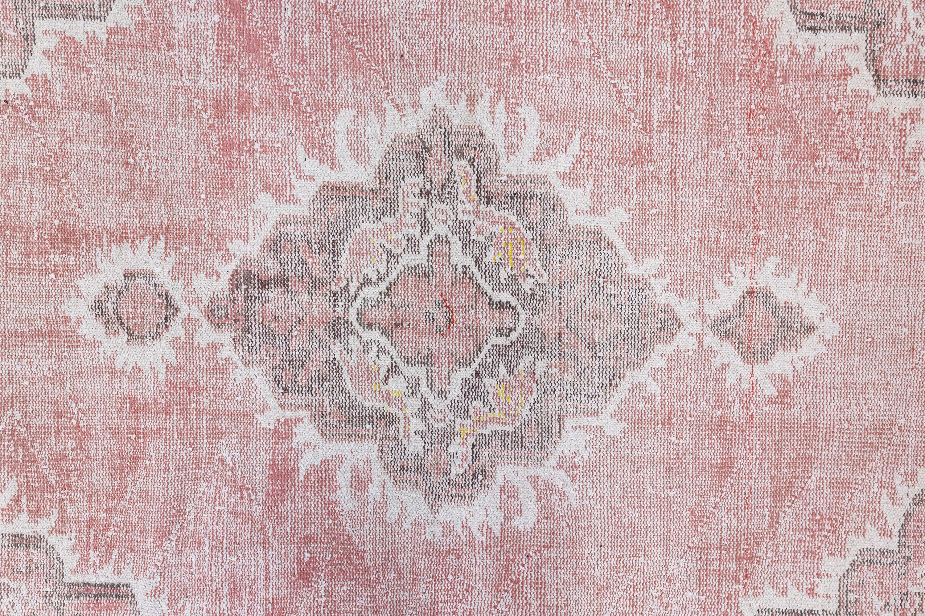 Light Pink Vintage Rug,oushak Rugs,overdyed Area Rug,oushakpink Rug ...