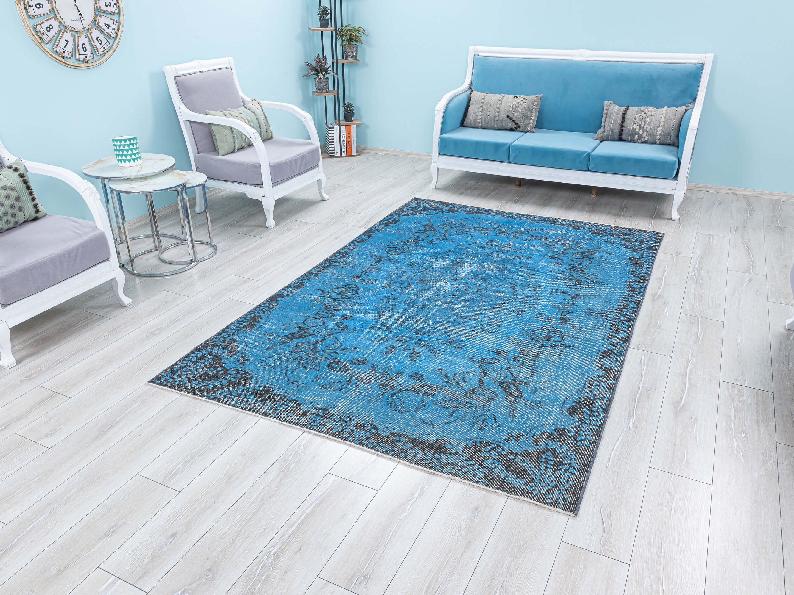 トルコのカーペット 120x180cm blue トルコのカーペット 120x180cm blue トルコのカーペット