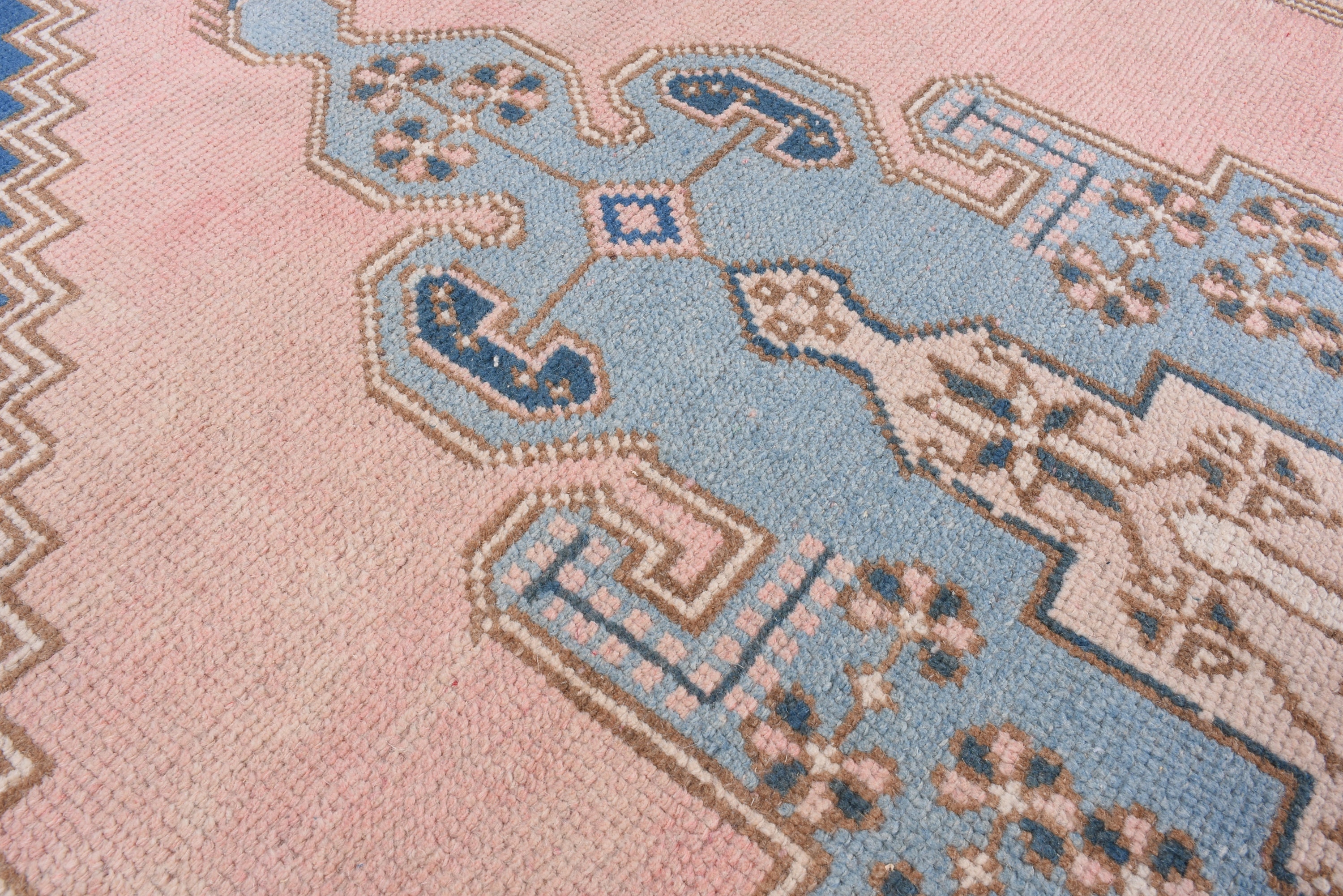 Light Pink and Blue Area Rug 8.5x4.7 Feet Muted Vintage Etsy UK