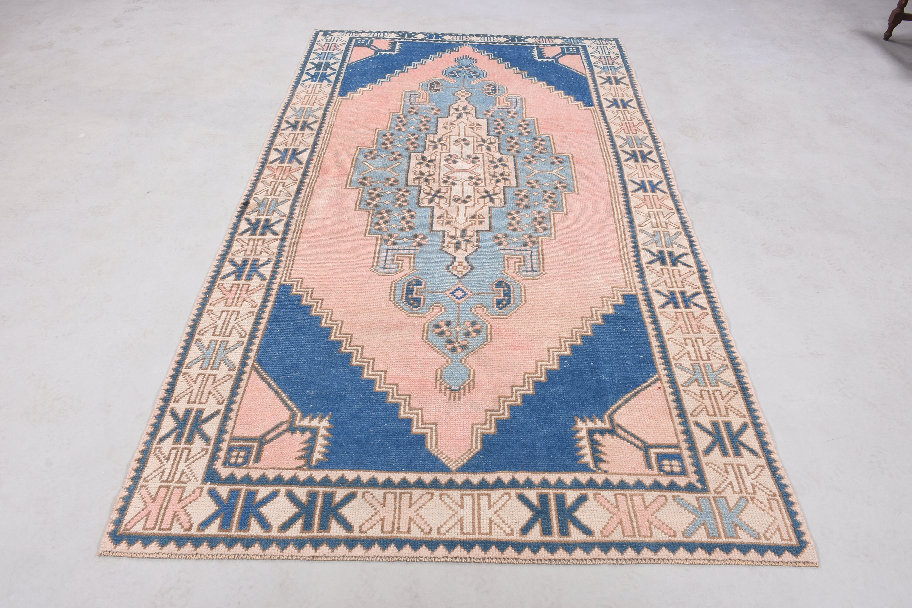 Light Pink and Blue Area Rug 8.5x4.7 Feet Muted Vintage Etsy UK