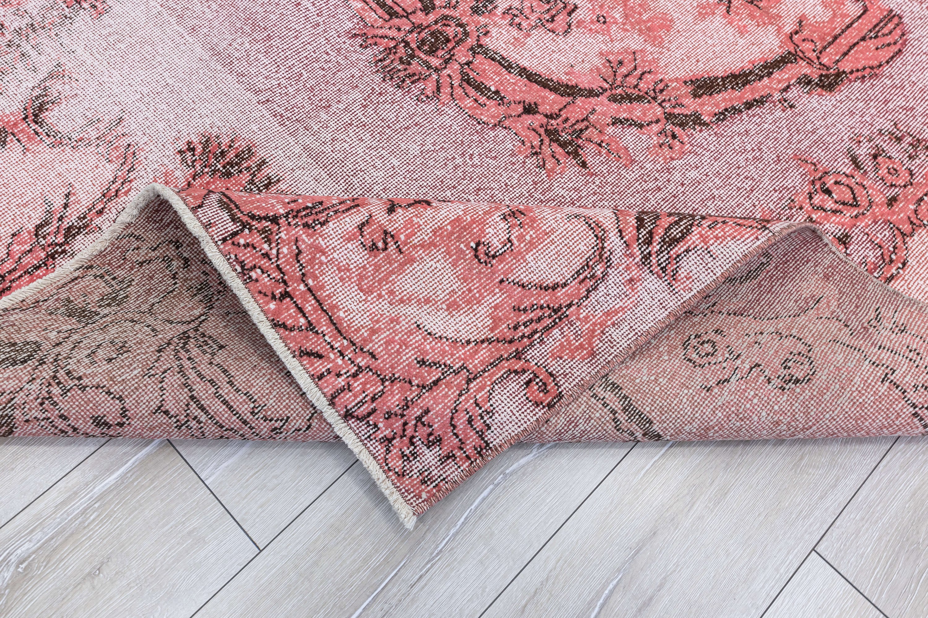 Turkish Rug Pink Area Rug Distressed Rug Decorative Anatolia