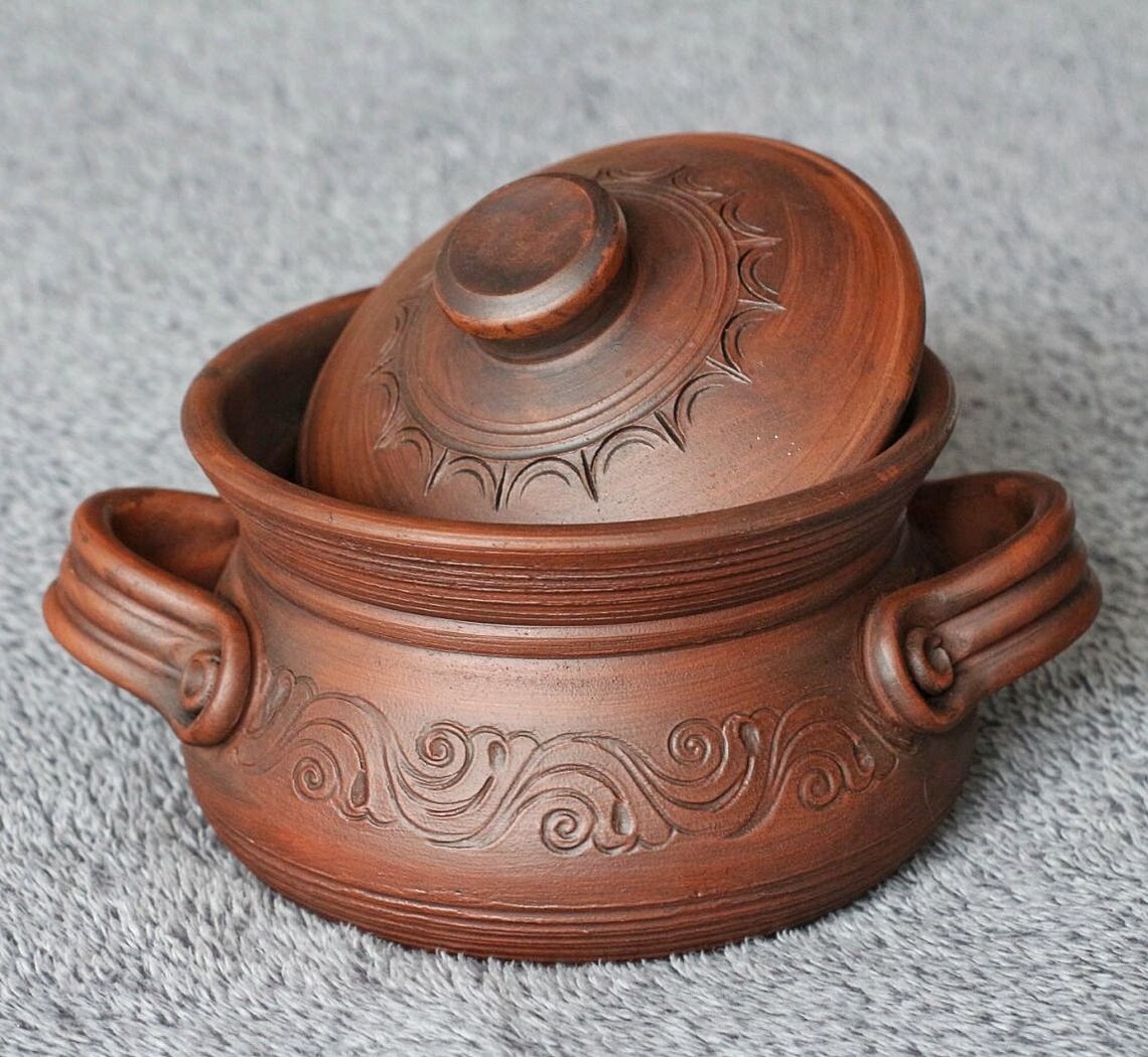 Lidded Pottery Casserole Dish Large Lidded Casserole Baking Etsy