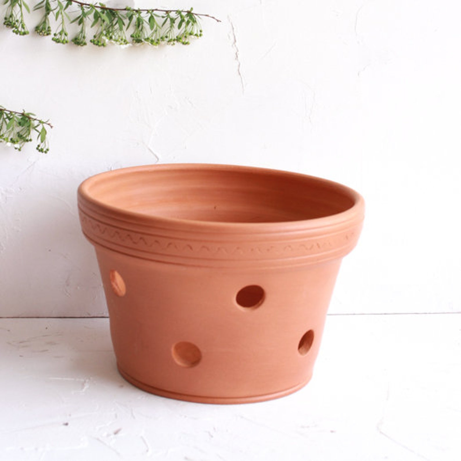 Orchid pots with holes ceramic Large ceramic pot for orchid Etsy