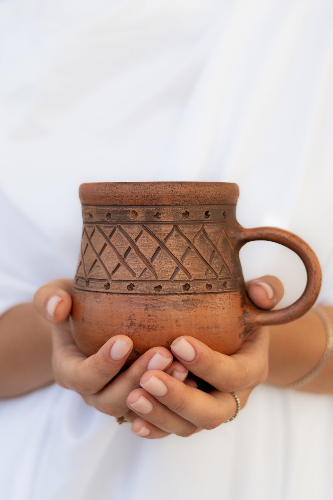 Pottery Tea Mug, Pottery Gifts for Him, Pottery for Anniversary