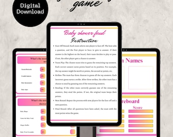Baby Shower Feud Game | Fun Baby Shower Game Printable | Baby Shower | Friendly feud | Instant Download