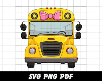 Regalo del conductor del autobús svg / coqueta del autobús escolar svg / png svg y formatos pdf disponibles descarga instantánea