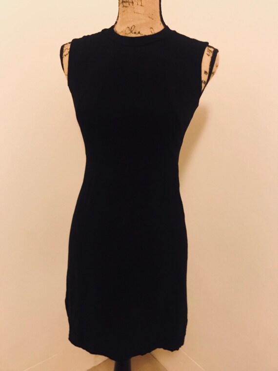 Petite 60's Tailored Black Dress - image 3