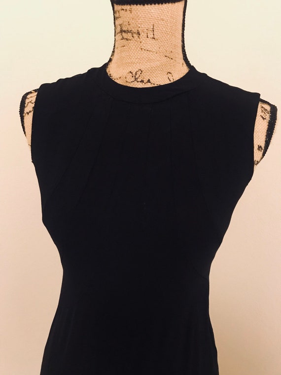 Petite 60's Tailored Black Dress - image 2
