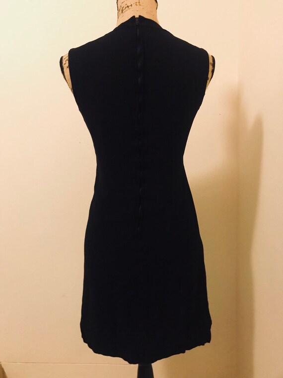 Petite 60's Tailored Black Dress - image 4