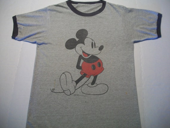 Vintage 70s Mickey Mouse T tee Shirt Small S Ring… - image 4