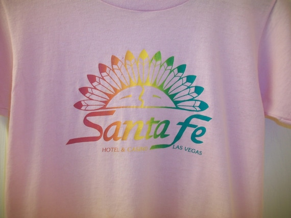 Vintage 80s Las Vegas T Shirt XXS Santa Fe Hotel … - image 5