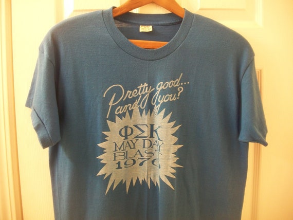 Vintage 70s Phi Sigma Kappa T Shirt Large May Day… - image 2
