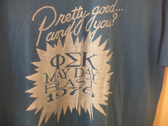 Vintage 70s Phi Sigma Kappa T Shirt Large May Day… - image 4