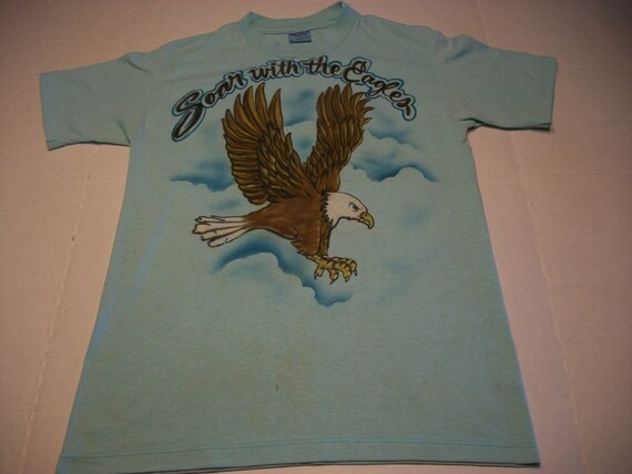 Vintage 80s Bald Eagle T Shirt Small Soar With Th… - image 7
