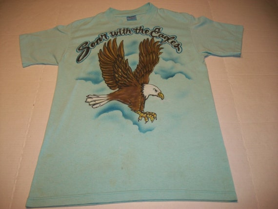 Vintage 80s Bald Eagle T Shirt Small Soar With Th… - image 8