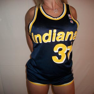 Vintage 90s Indiana Pacers Jersey Medium Champion Brand NBA Basketball Reggie Miller #31 Boom Baby Market Square Arena ABA Slick Leonard vtg