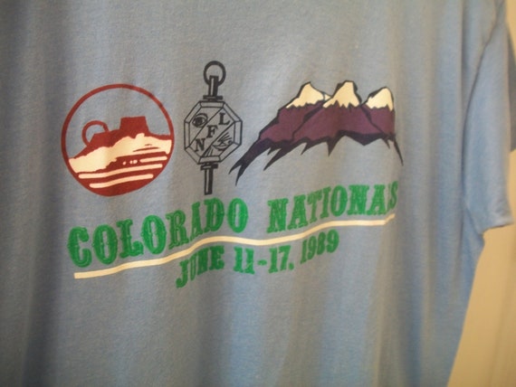 Vintage 80s Colorado Nationals T Shirt Large Gold… - image 5