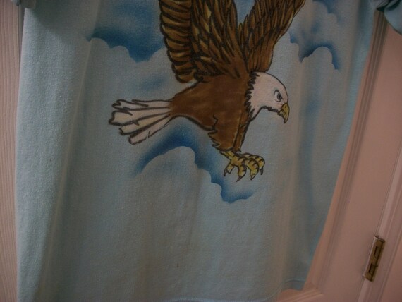 Vintage 80s Bald Eagle T Shirt Small Soar With Th… - image 4