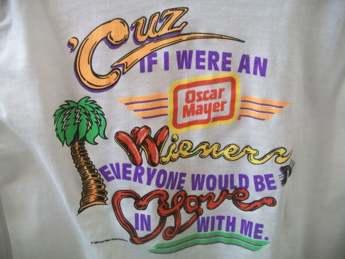 I Wish I Were An Oscar Meyer Weiner Vintage 80s Oscar Mayer T Shirt XXS Hot Dogs Wienermobile | Etsy