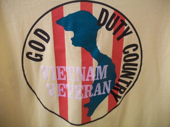 Vintage 80s Vietnam Veteran T Shirt XL Kansas Cit… - image 7