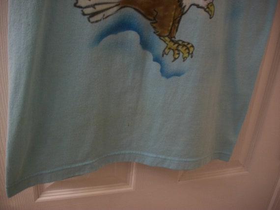 Vintage 80s Bald Eagle T Shirt Small Soar With Th… - image 5