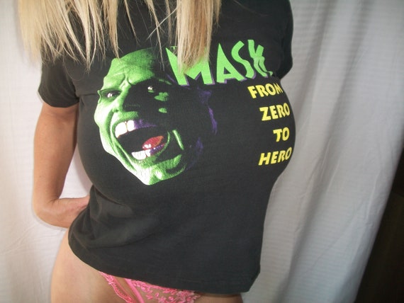 Vintage 90s the Mask T Shirt Small Jim Carrey Movie Promo Tee