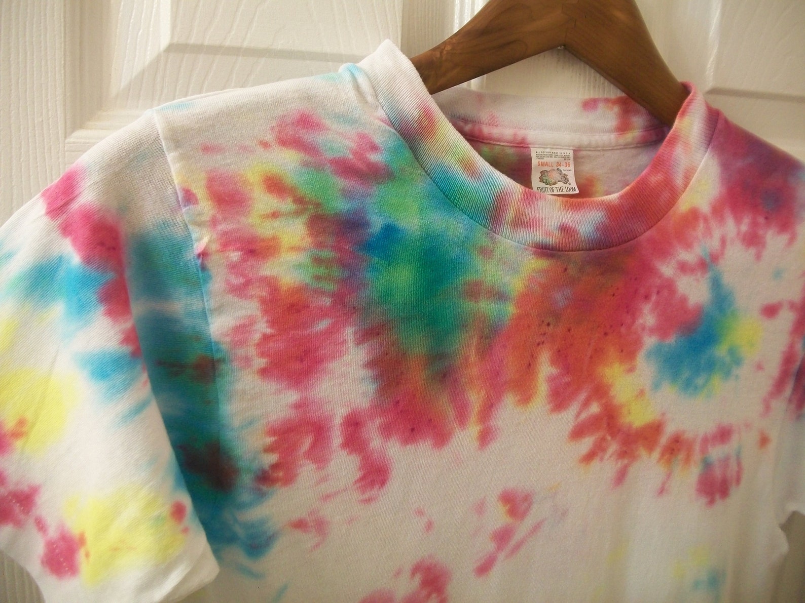Vintage 80s Tie Dye T Shirt XS Multi Color Hippy Mischief Etsy