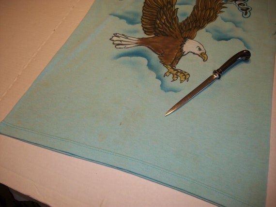 Vintage 80s Bald Eagle T Shirt Small Soar With Th… - image 9