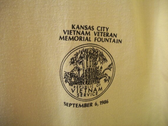 Vintage 80s Vietnam Veteran T Shirt XL Kansas Cit… - image 5