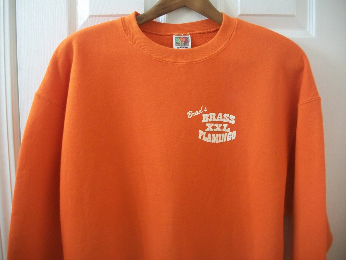 Vintage Strip Club Sweatshirt XL Brad's Brass Flamingo Etsy