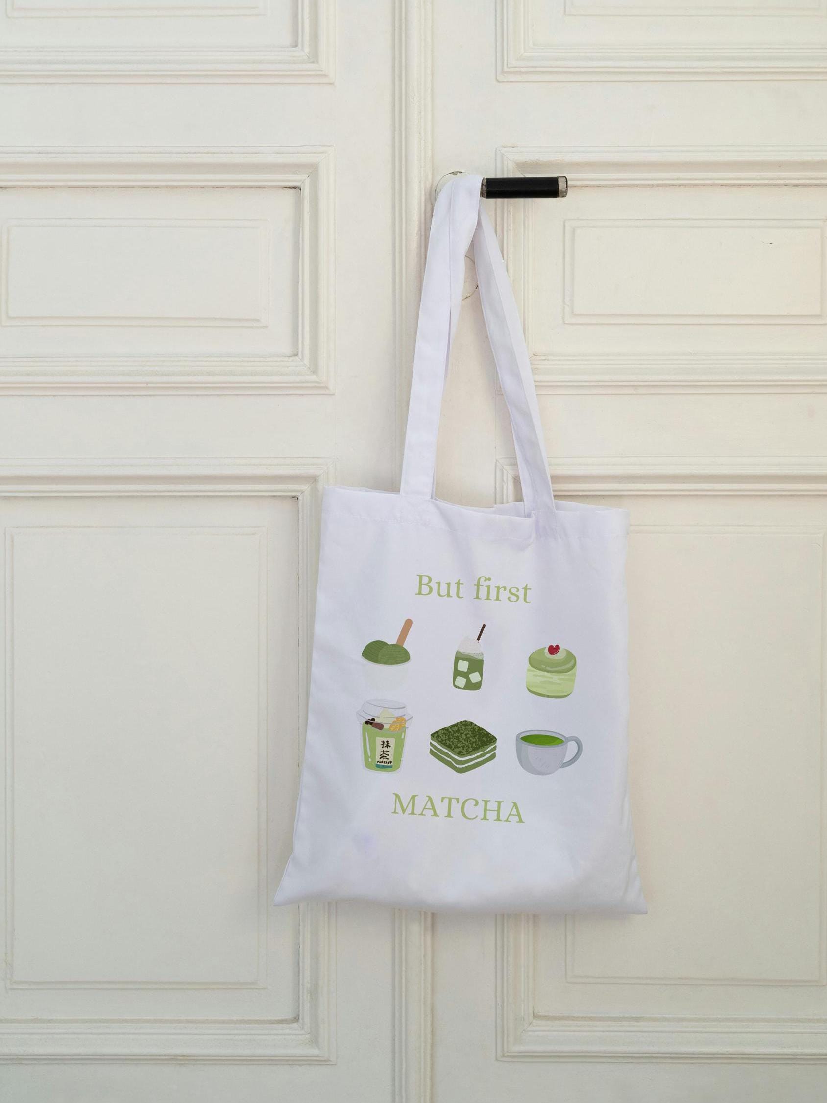But First-matcha Tote Bag, Cute and Functional Bag for On-the-go 