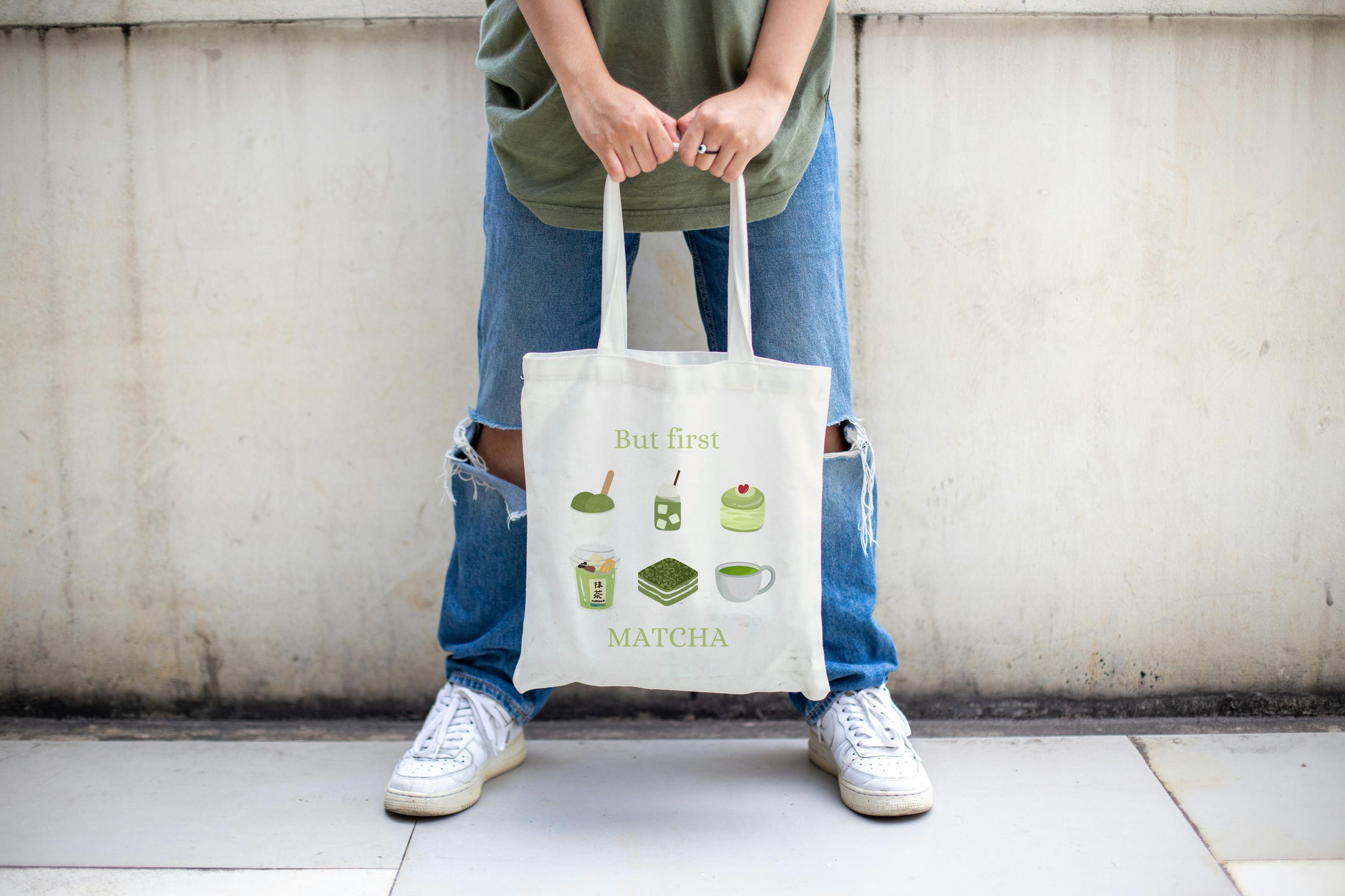 But First-matcha Tote Bag, Cute and Functional Bag for On-the-go