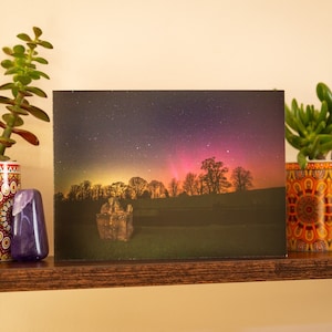 Rare Aurora | Northern Lights | Nightsky | Avebury Stone Circle | Wiltshire | Blank Greetings Card