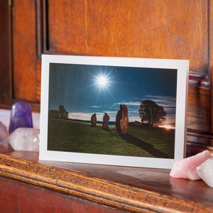 Novembre Beaver Moon à Avebury - Carte de vœux vierge
