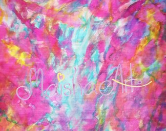 Peradise Hand painted silk scarf, Rainbow scarf, Mothers day gift ideas, Personalized silk scarves, Unique gifts, Birthday gift for women