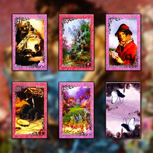 Vintage Double Lenormand Lilás e Crepúsculo Cereja (bilíngue) com livro em PDF