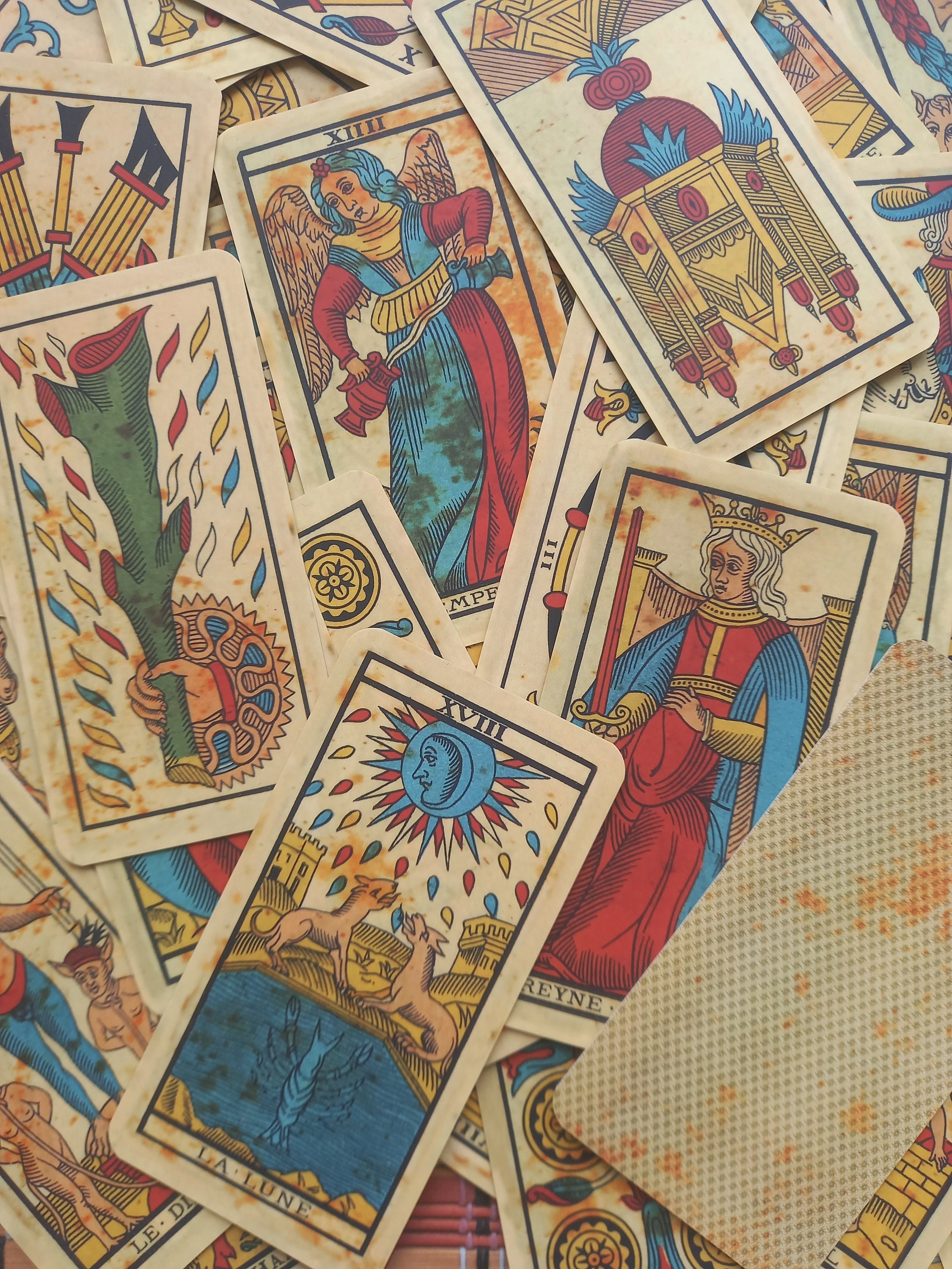 Antique Marseille Tarot Deck — Museum Reconstruction — 78 Cards