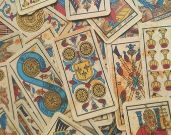 Antique Marseille Tarot Deck — Museum Reconstruction — 78 Cards - Etsy