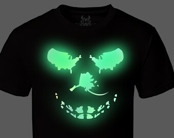 New Men's Graphic Printed Halloween Glow in the Dark T-shirt