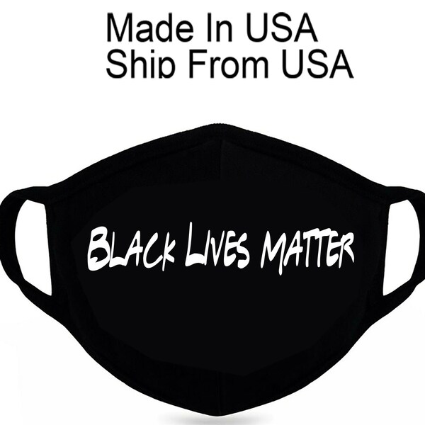 Printed Black Lives Matter Hand Made Cotton Face Mask