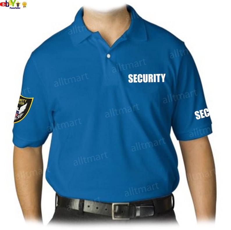 Security Officer Polo Tshirt Graphic Printed W/ Embroidered Etsy