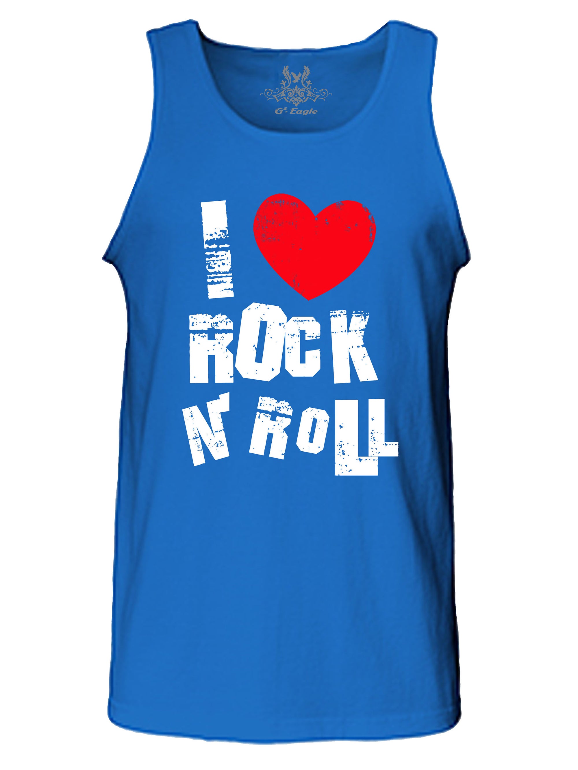 New Men's I HEART Rock N Roll Tank Top