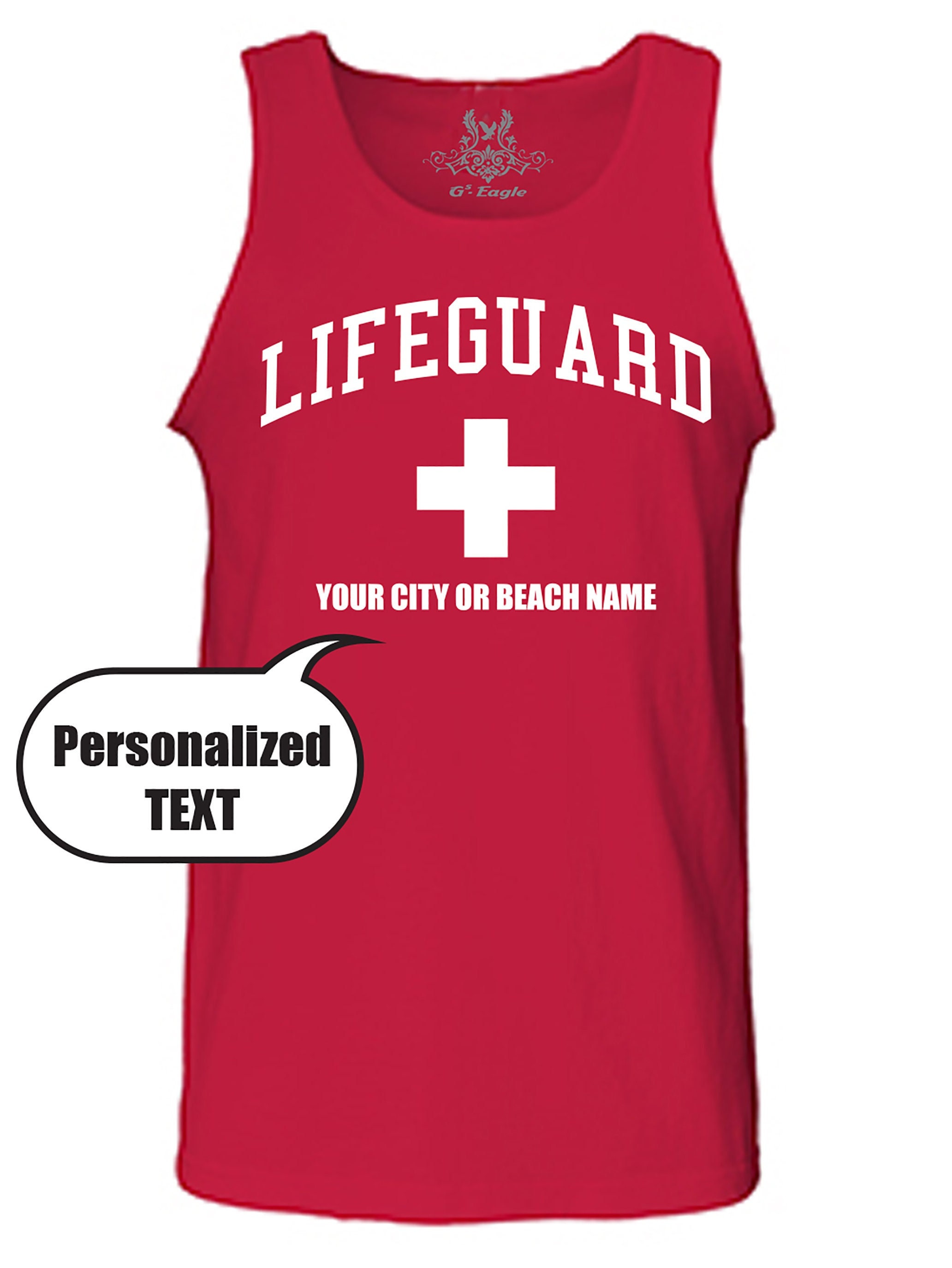 Menstruation Metal linje Kviksølv New Men's Personalized Custom Lifeguard Tank Top - Etsy