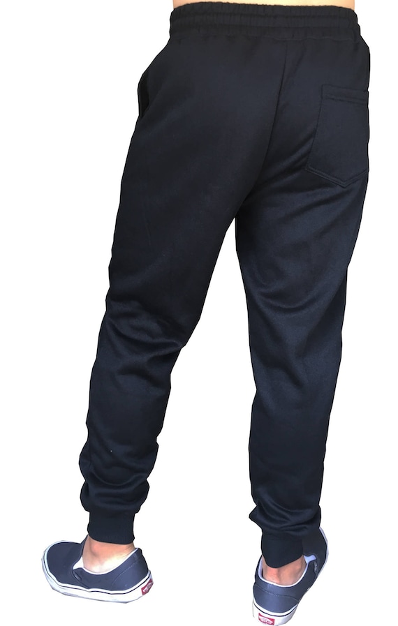 Mens Plain Fleece Jogger Drawstring Sweatpants Black/gray/charcoal