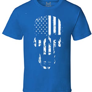 American Flag Skull T-shirt - Etsy