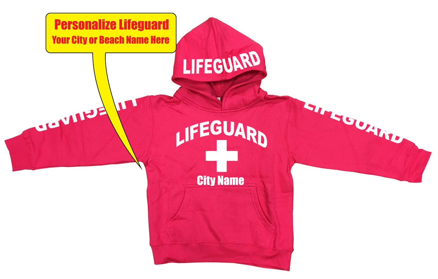 Kids Lifeguard Pullover Hoodie Sweatshirt